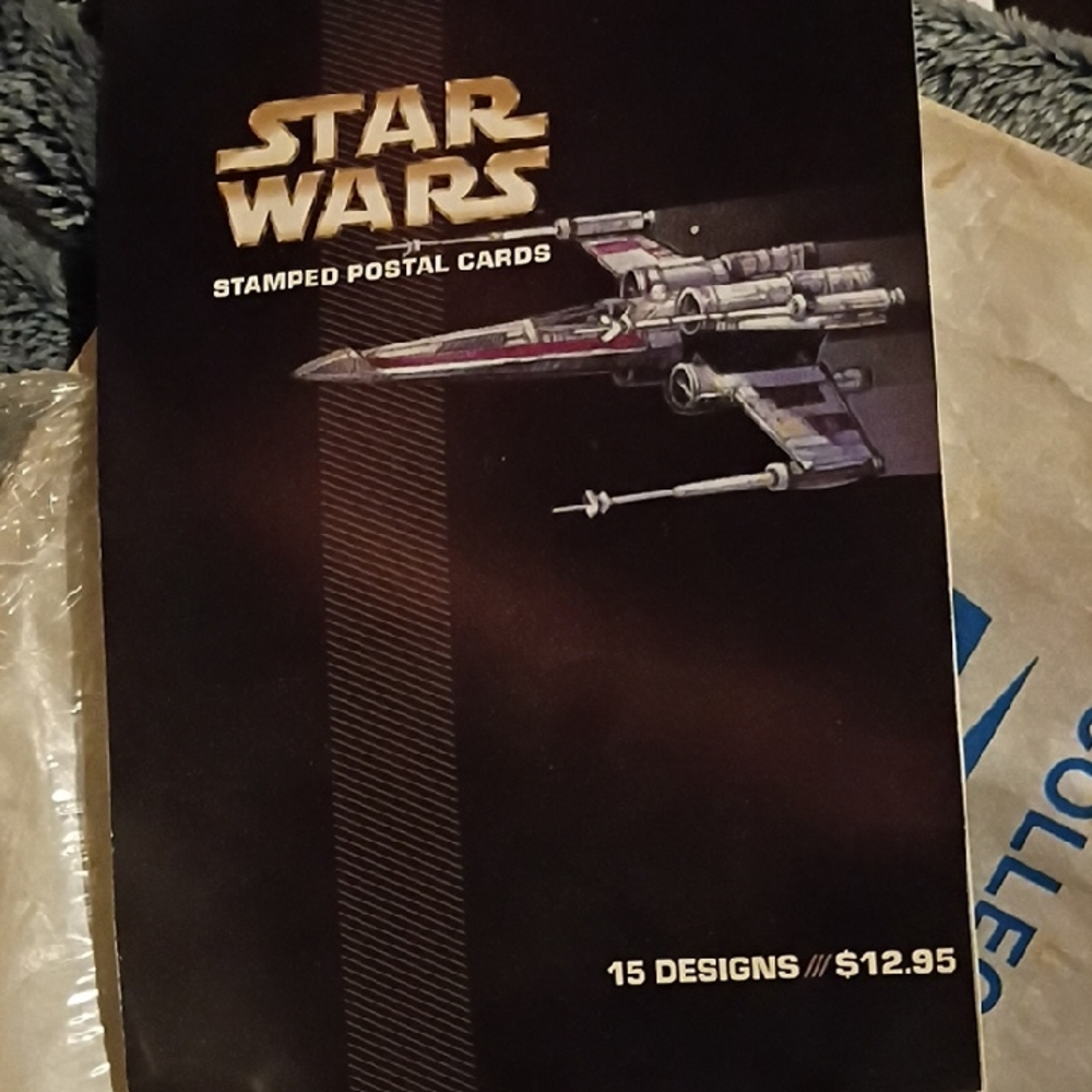 Star Wars Stamped Postal Cards - Black and Gold